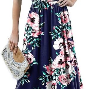 New with tags:Wrap V Neck Short Sleeve Empire Pleated Waist